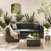 Orlando Grey Rattan & Grey 4 Seat Modular Garden Sofa