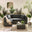 Orlando Grey Rattan & Grey 4 Seat Modular Garden Sofa