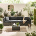 Orlando Grey Rattan & Grey 4 Seat Modular Garden Sofa