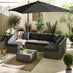 Orlando Grey Rattan & Grey 6 Seat Modular Garden Sofa