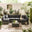 Orlando Grey Rattan & Grey 6 Seat Modular Garden Sofa