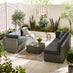 Orlando Grey Rattan & Grey 6 Seat Modular Garden Sofa