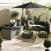 Orlando Grey Rattan & Grey 8 Seat Modular Garden Sofa