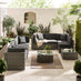 Orlando Grey Rattan & Grey 8 Seat Modular Garden Sofa