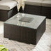 Orlando Brown Rattan Garden Coffee Table with Ice Bucket