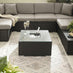 Orlando Brown Rattan Garden Coffee Table with Ice Bucket