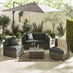 Orlando Grey Rattan Garden Coffee Table with Ice Bucket