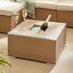 Orlando Beige Rattan Garden Coffee Table with Ice Bucket