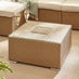Orlando Beige Rattan Garden Coffee Table with Ice Bucket