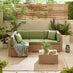 Orlando Beige Rattan & Green 4 Seat Modular Garden Sofa