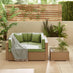 Orlando Beige Rattan & Green 4 Seat Modular Garden Sofa