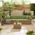 Orlando Beige Rattan & Green 4 Seat Modular Garden Sofa