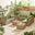 Orlando Beige Rattan & Green 8 Seat Modular Garden Sofa