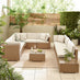 Orlando Beige Rattan & Cream 10 Seat Modular Garden Sofa