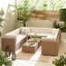 Orlando Beige Rattan & Cream 10 Seat Modular Garden Sofa