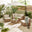 Orlando Beige Rattan & Cream 4 Seat Modular Garden Sofa