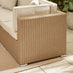 Orlando Beige Rattan & Cream 8 Seat Modular Garden Sofa