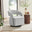 Odessa Grey Fabric Swivel Accent Chair