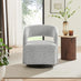 Odessa Grey Fabric Swivel Accent Chair