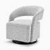 Odessa Grey Fabric Swivel Accent Chair
