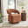 Odessa Orange Fabric Swivel Accent Chair