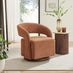 Odessa Orange Fabric Swivel Accent Chair