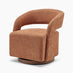 Odessa Orange Fabric Swivel Accent Chair