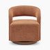 Odessa Orange Fabric Swivel Accent Chair