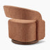 Odessa Orange Fabric Swivel Accent Chair
