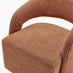 Odessa Orange Fabric Swivel Accent Chair
