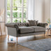 Olivia Grey Velvet 3 Seater Sofa