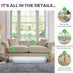 Olivia Grey Velvet 3 Seater Sofa