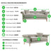 Olivia Grey Velvet 3 Seater Sofa