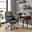 Omni Black Faux Leather Luxury Swivel Office Chair