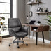 Omni Black Faux Leather Luxury Swivel Office Chair