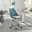 Oslo Teal and White Faux Leather Office Chair