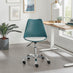 Oslo Teal and White Faux Leather Office Chair