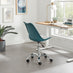 Oslo Teal and White Faux Leather Office Chair