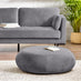 Otis Grey Velvet Footstool