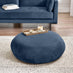 Otis Midnight Blue Velvet Footstool