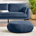 Otis Midnight Blue Velvet Footstool