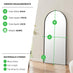 Ottilie Black Large Full Length Arch Mirror
