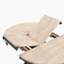 Padstow Round Whitewashed & Green Solid Wood Extending 4-6 Seater Dining Table