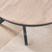 Padstow Round Whitewashed & Green Solid Wood Extending 4-6 Seater Dining Table