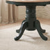 Padstow Round Whitewashed & Green Solid Wood Extending 4-6 Seater Dining Table