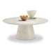 Palma Round Cream Marble Effect Coffee Table