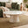 Palma Round Cream Marble Effect Coffee Table