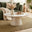 Palma Round Cream Marble Effect Coffee Table