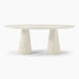 Palma Oval Cream Marble Effect 6-8 Seater Dining Table