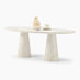 Palma Oval Cream Marble Effect 6-8 Seater Dining Table